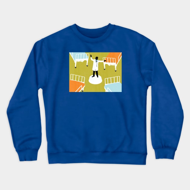 Hospital management Crewneck Sweatshirt by Neil Webb | Illustrator